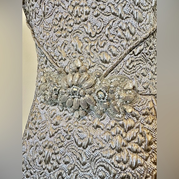 THEIA Metallic Brocade Dress - Picture 7 of 16